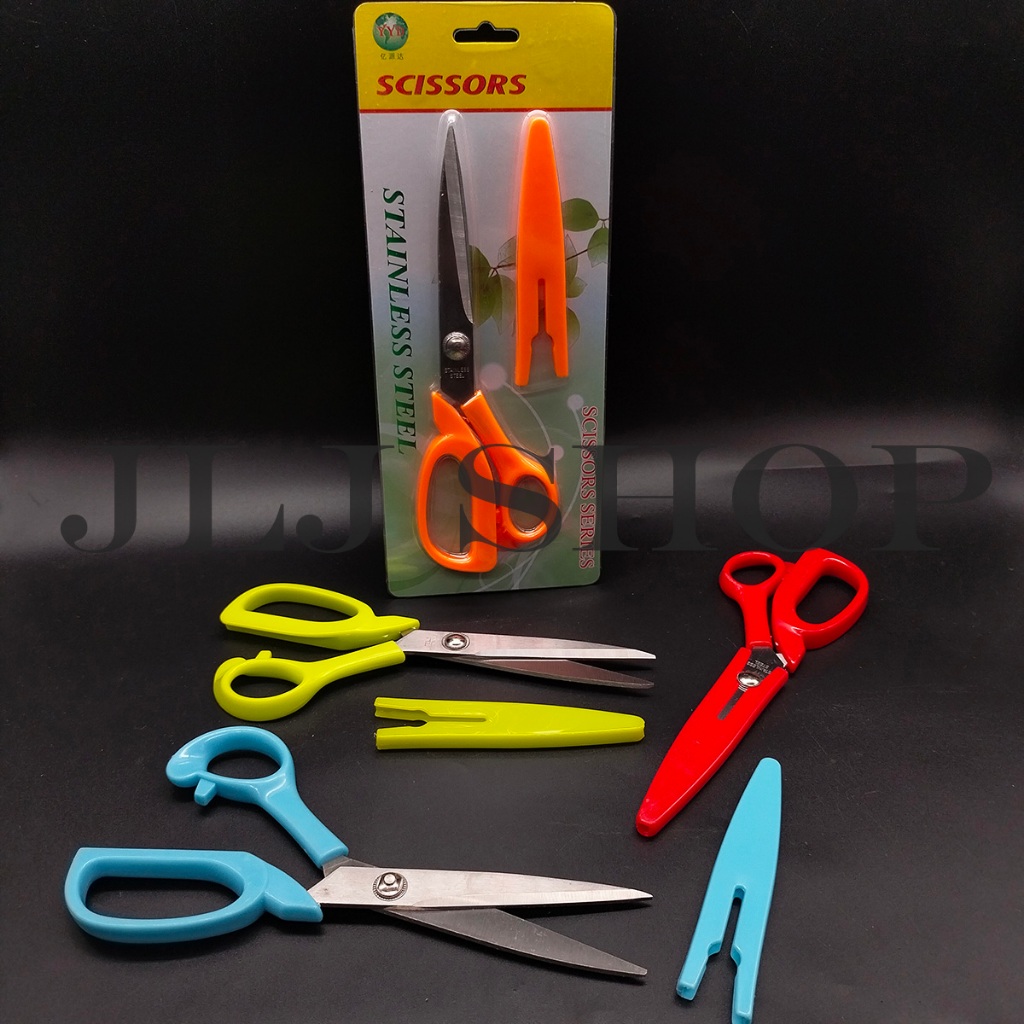 

Gunting kain / gunting bahan ada tutup pengaman / ukuran 8