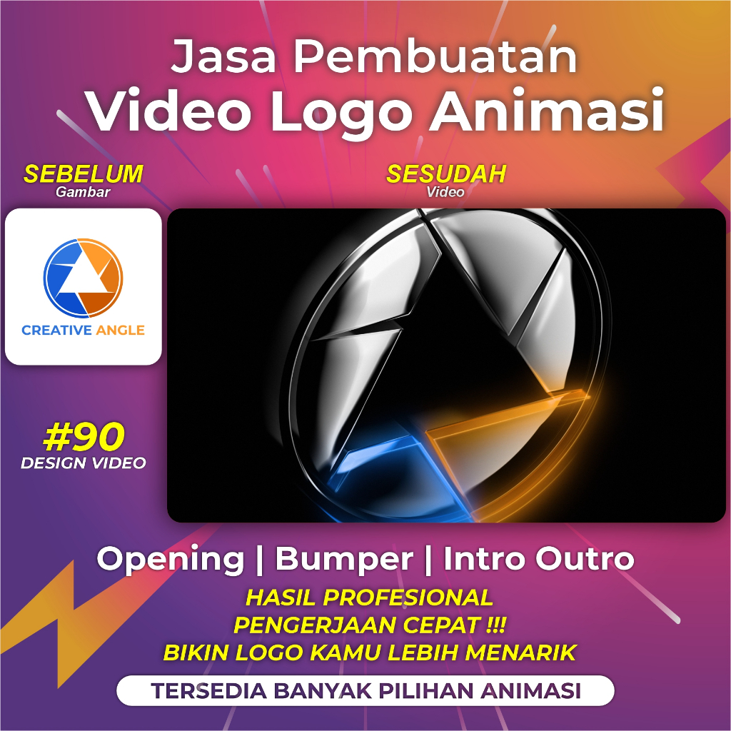 Jasa Pembuatan Animasi 3D Logo Opening Bumper Intro Outro