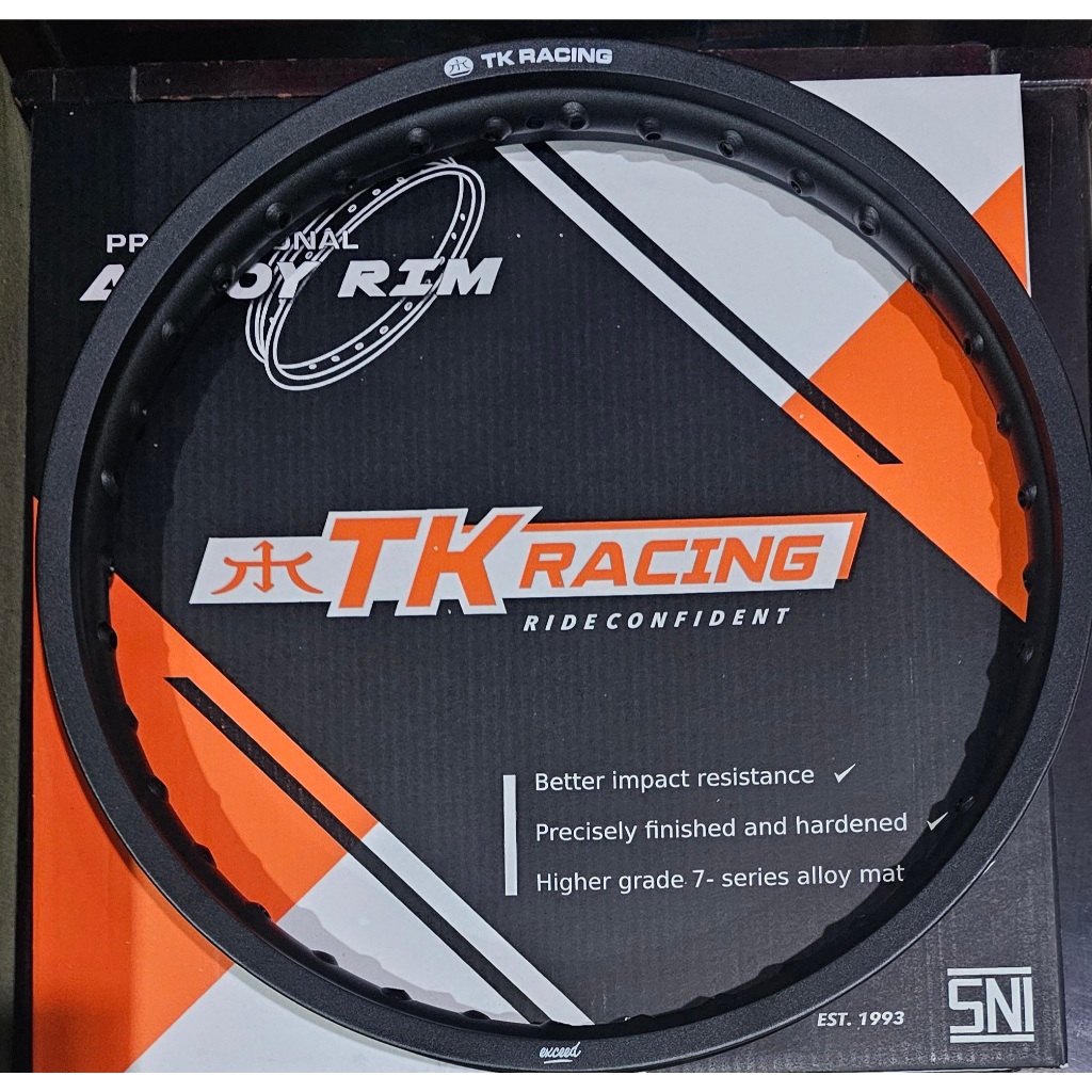 VELG TK EXCEED ( KULIT JERUK ) 18 X 160 HOLE 36 READY WARNA BLACK / SILVER / BRONZE