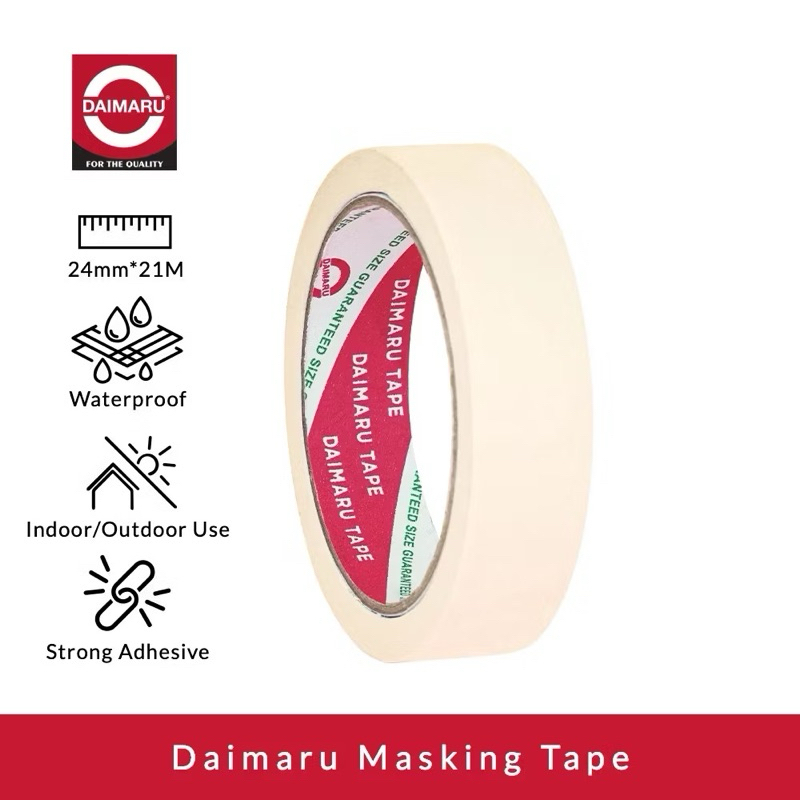 

Daimaru Masking Tape Lakban Kertas 1 Inch 24mm x 21m