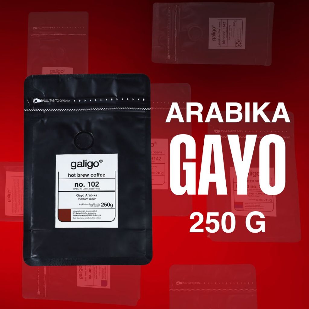 

Kopi Bubuk Arabika Gayo Aceh Specialty/ Premium 250g (Galigo Coffee)