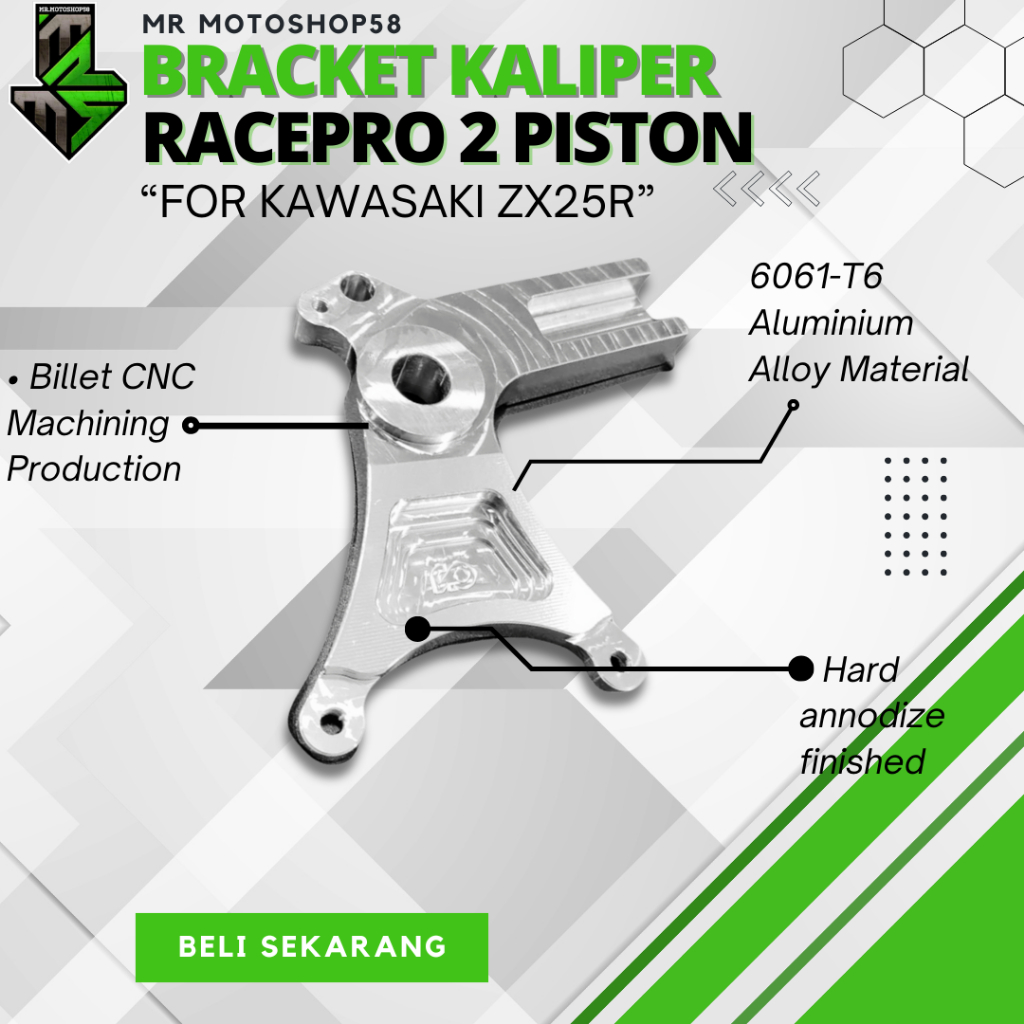BREKET KALIPER ZX25R BREKET KALIPER 2P KAWASAKI ZX25R  BREKET 2 PISTON BREKET KALIPER BELAKANG ZX25R