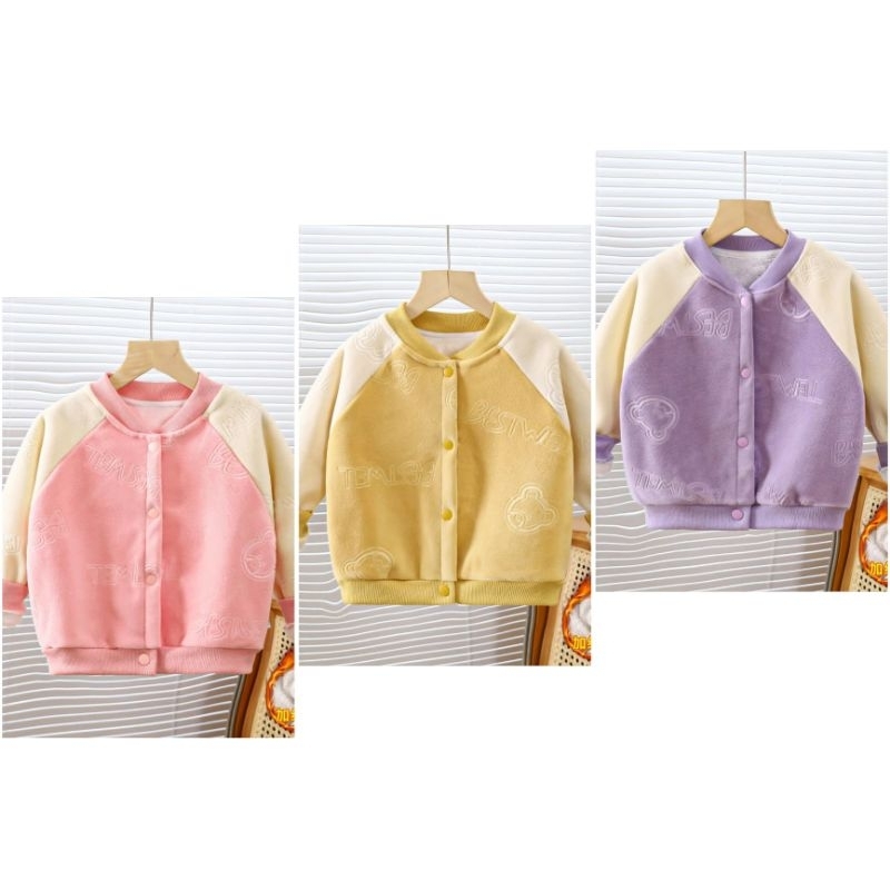 Jaket anak bayi laki laki perempuan/jaket anak import / jaket bayi bludru/ jaket anak hangat import/