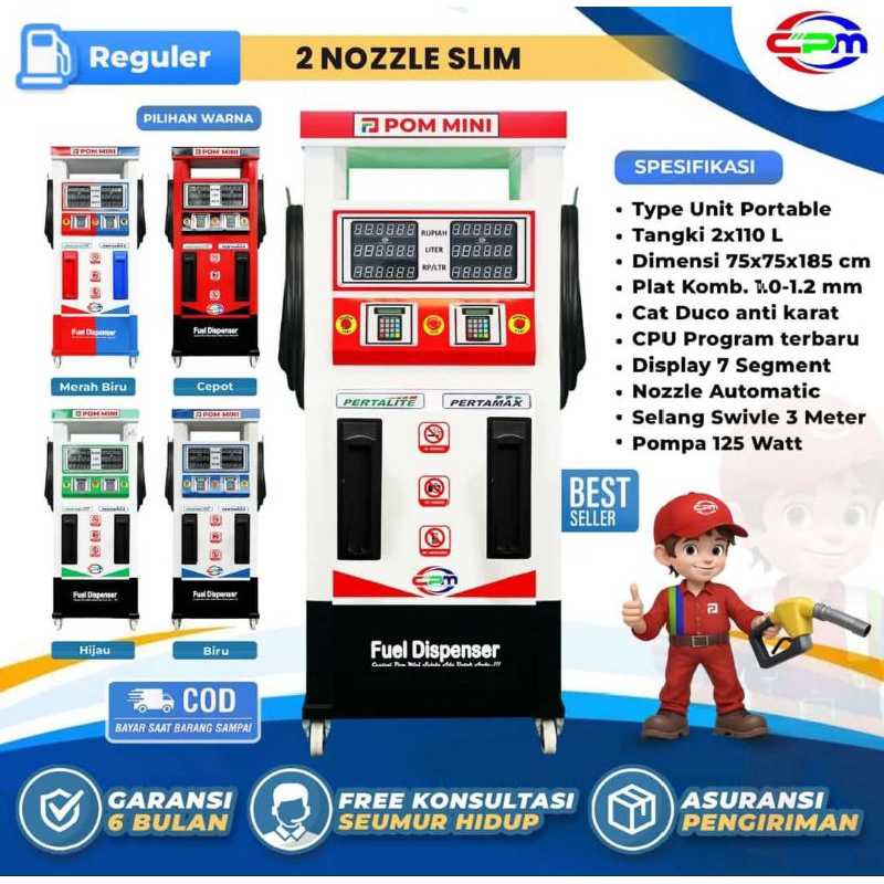 POM MINI PERTAMINI DIGITAL /  2 NOZZLE SLIM 105 L X2