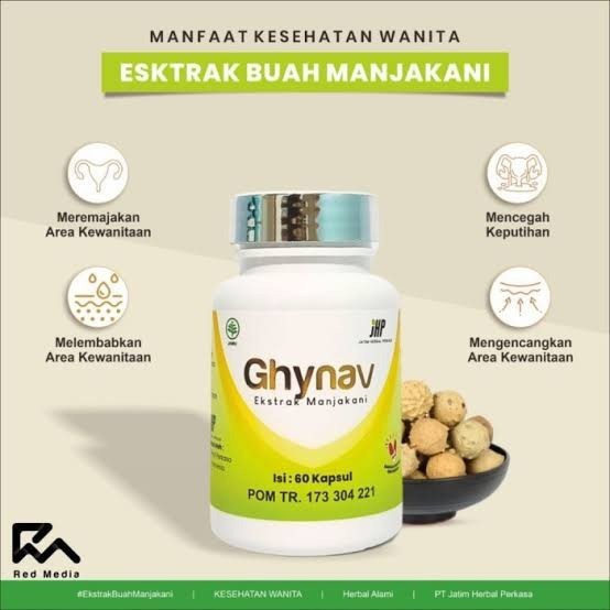 GHYNAV Obat Keputihan Ekstrak Manjakani Herbal Original BPOM Efektif Mengatasi Masalah Keputihan