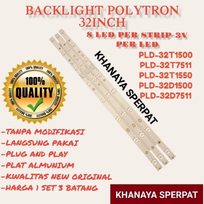 BACKLIGHT TV LED POLYTRON 32 INC PLD32T1500 PLD32T1550 PLD32T7511 PLD32D1500 PLD32D7511