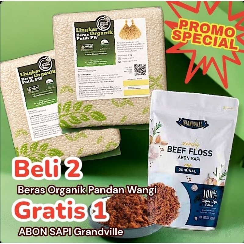 

BERAS ORGANIK - 1KG | Lingkar Organik - Organic Rice MPASI | Beras Merah Hitam Cokelat