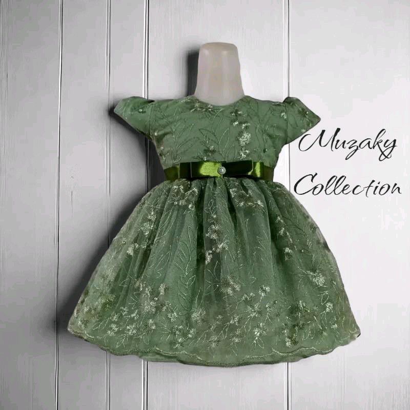 gaun anak/bayi baju pesta baju ulang tahun/ brokat mutira