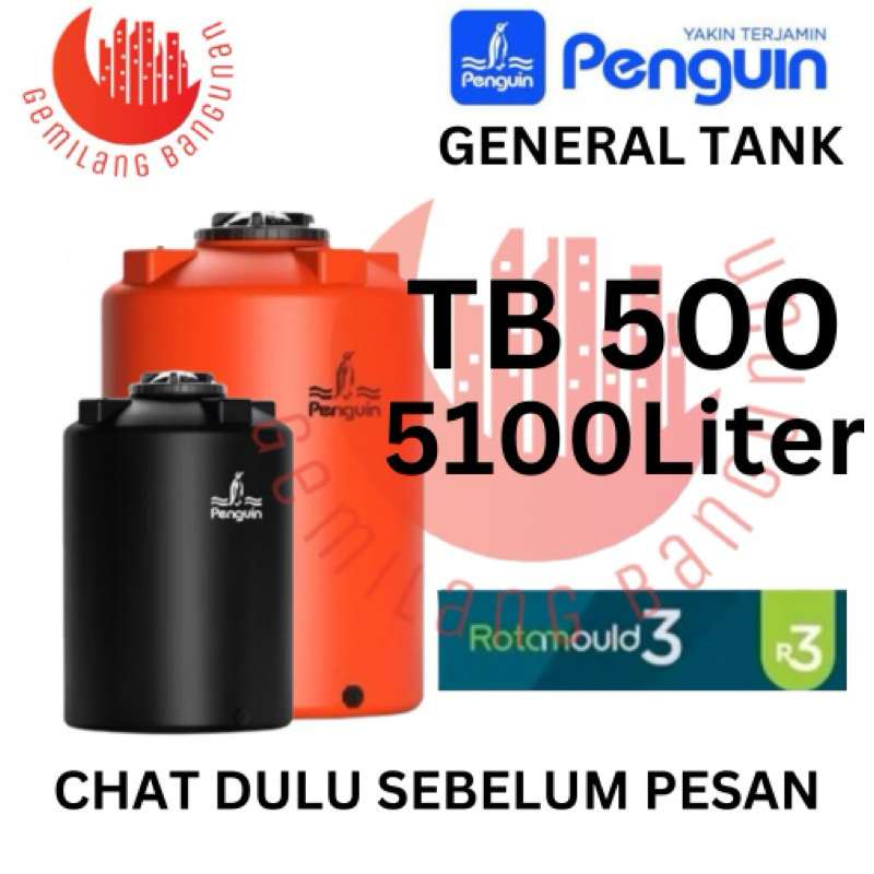 Tangki Air Penguin / Toren Air Penguin TB 500 ( 5100 Liter )- Tipe ROTA3 GENERAL TANK
