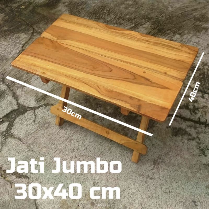 Meja Belajar Jumbo 30x40 Meja Serbaguna Meja Lipat kayu Jati