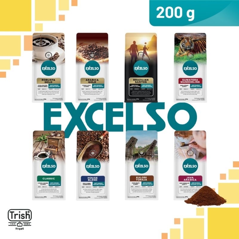 

Excelso Kopi Bubuk Ground Coffee Kemasan 200 gr