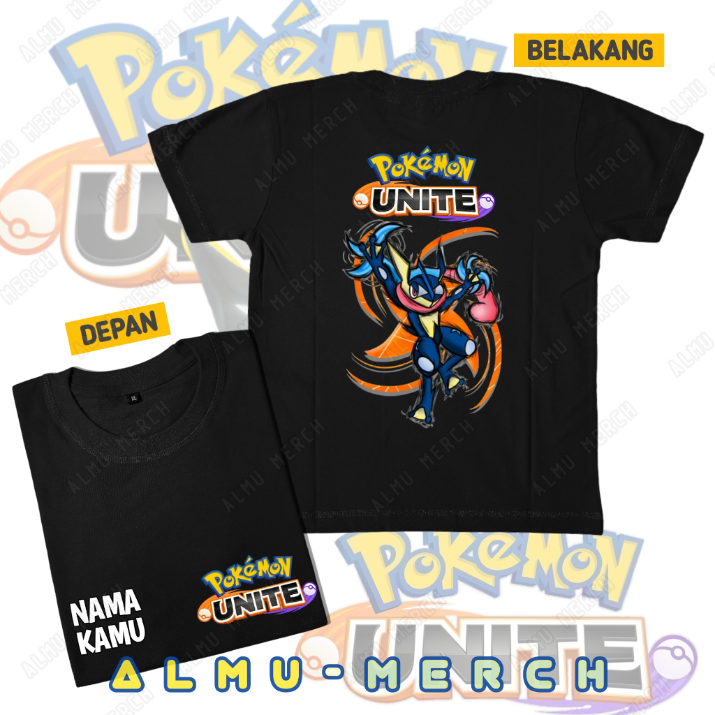 Kaos Lengan Pendek anak Pokemon Grenninja Pokemon unite