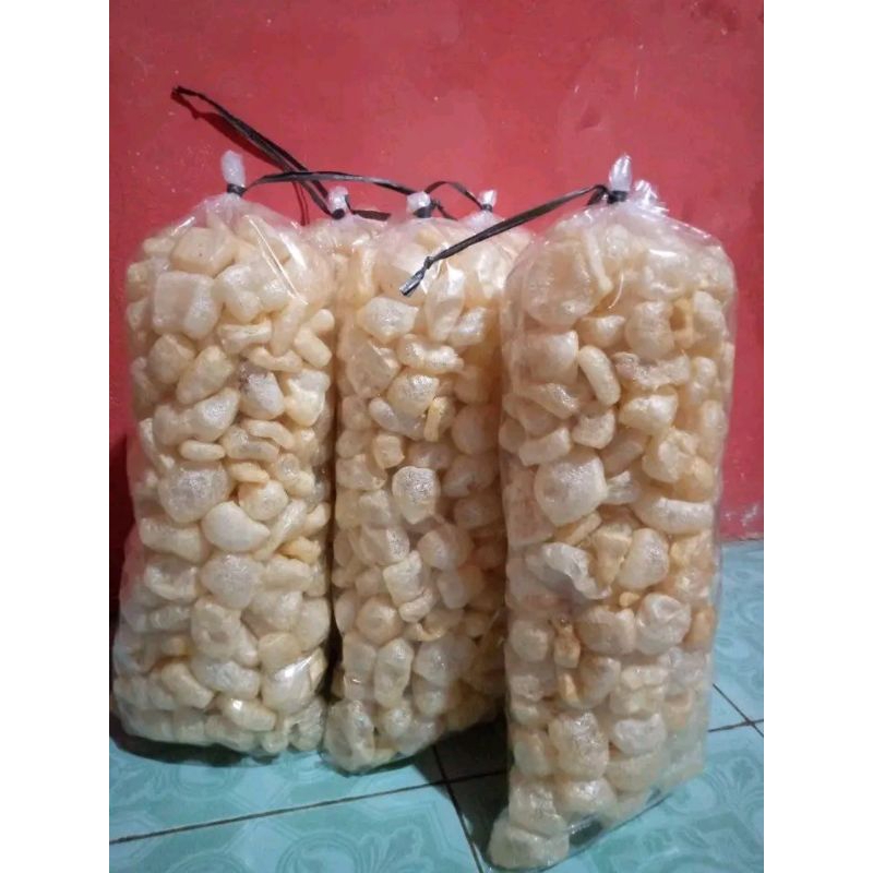 

kerupuk kulit ukuran sepermpat yah