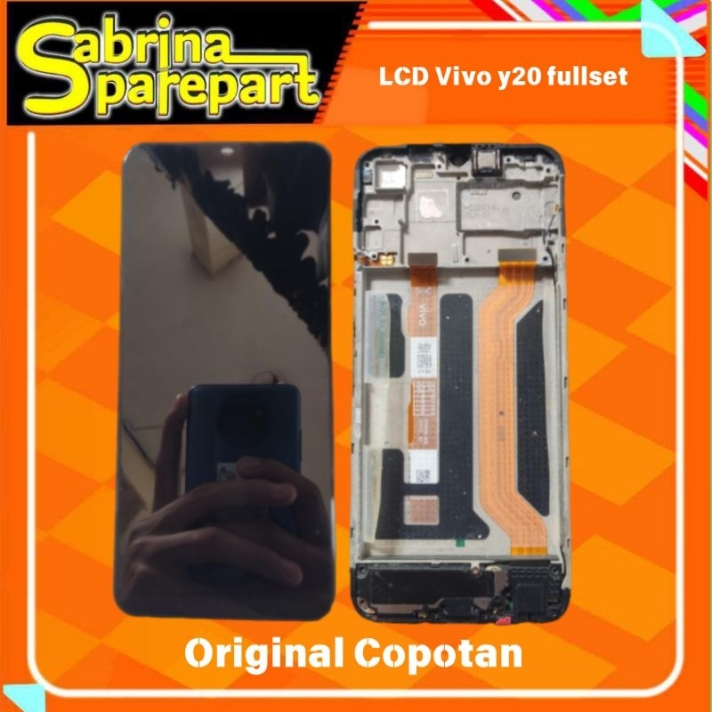 LCD  Tatakan Lcd Vivo Y20 Fullset original copotan