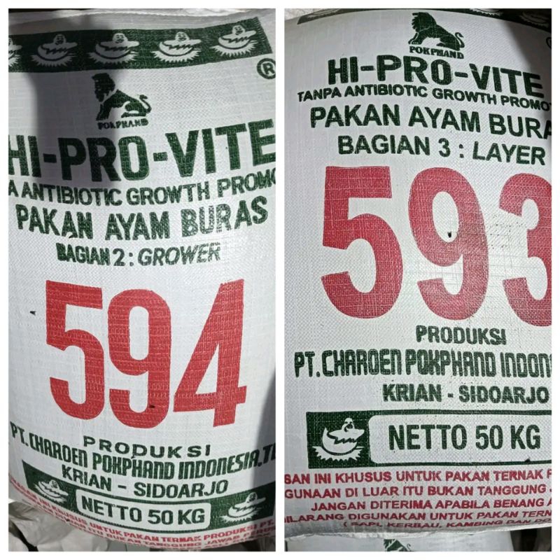 Pur Ayam Betina Bangkok Layer Dan Bangkok Jantan 593&594 Hi Pro Vite 5 Kilo