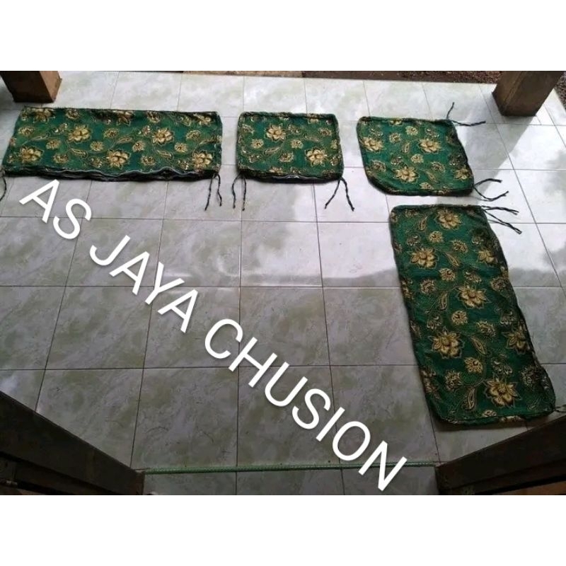 SARUNG SAJA PEMBUNGKUS JOK BANTALAN DUDUKAN KURSI tamu sudut  ( kain tidak anti air motif bunga warn