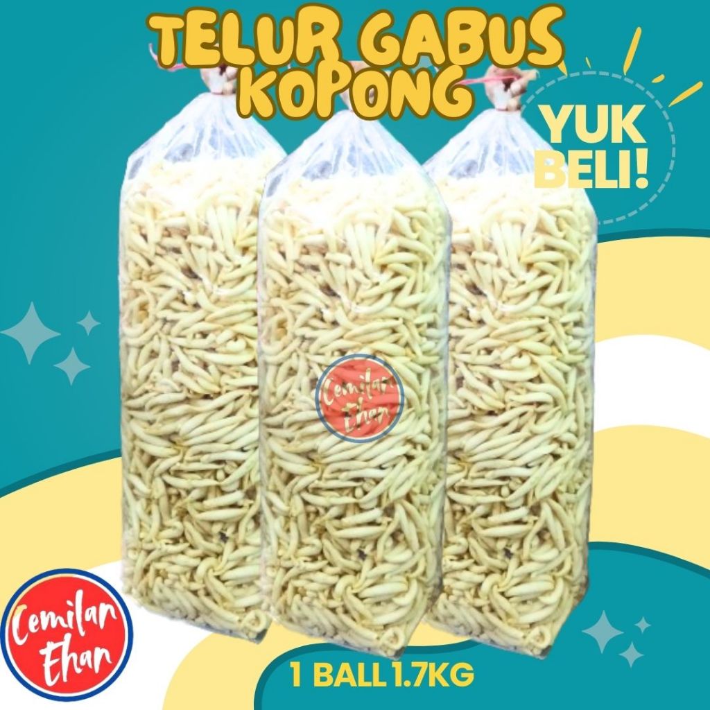 

Telor Gabus Keju 1 ball 1.7kg Telor Gabus Kopong Gurih