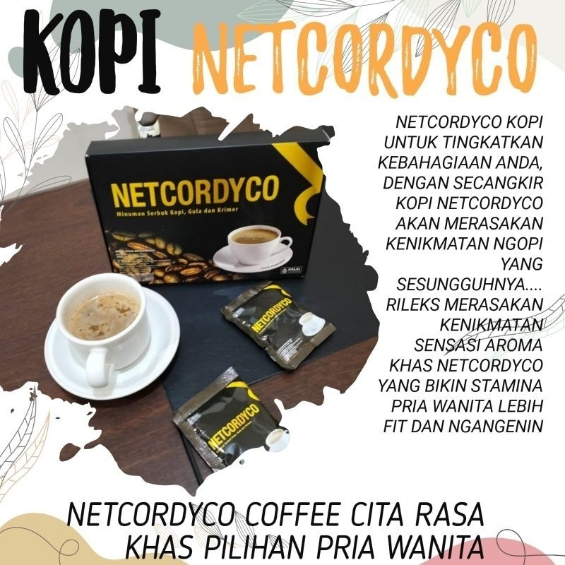 

KOPI NETCORDYCO 1 BOX ISI 10 SACHET ORIGINAL 100% BISA BAYAR DIRUMAH