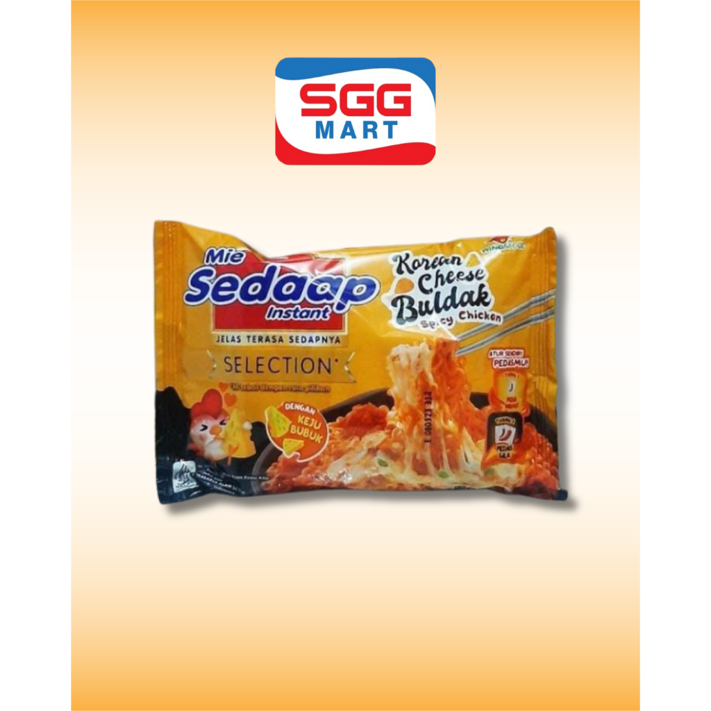 

Mie Sedaap Sedap Selection Korean Cheese Buldak Spicy Chicken 86gr