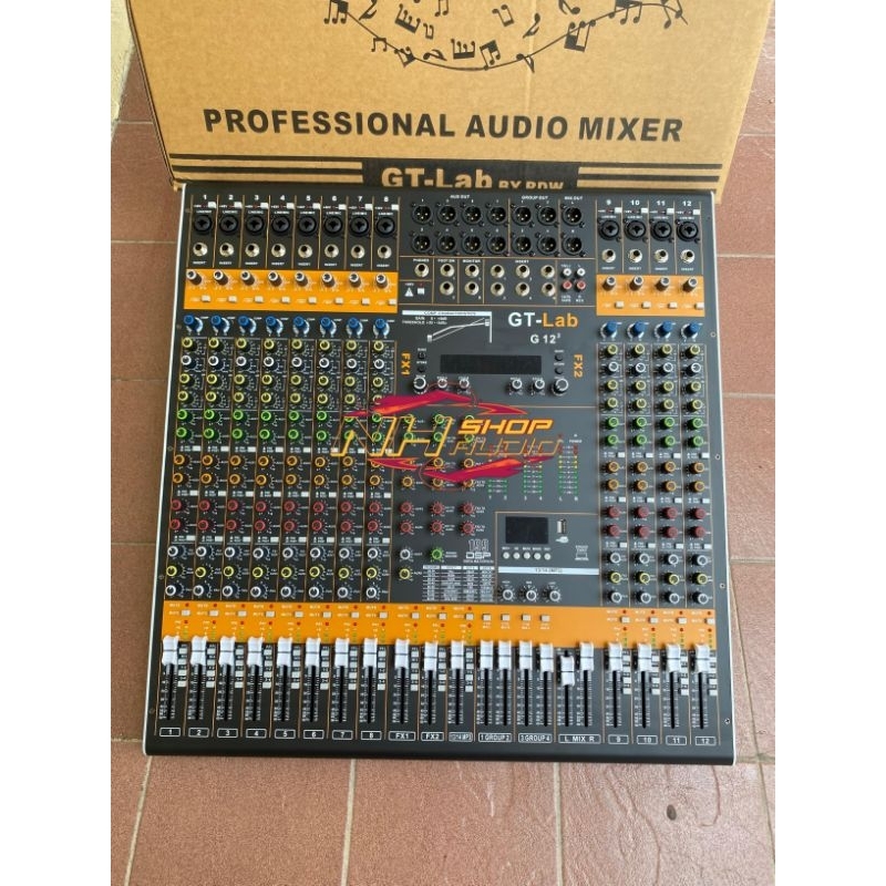 Mixer GT LAB G12 12Chanel dobel effek ORIGINAL sudah compressorMixer GT Lab G12 dobel effek plus by 