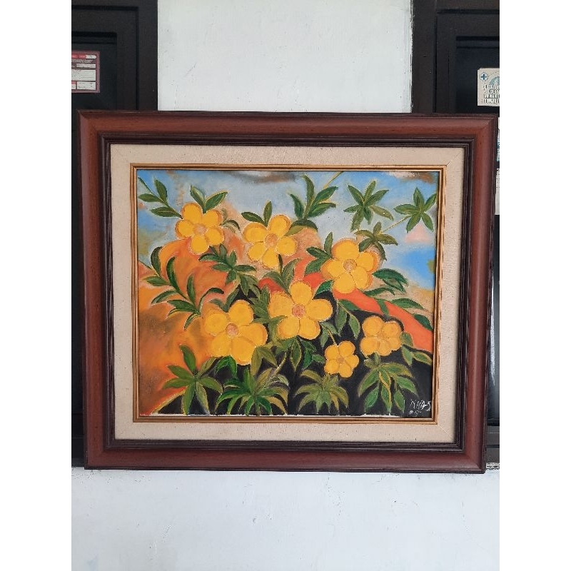 Lukisan Bunga Alamanda Ubud Bali