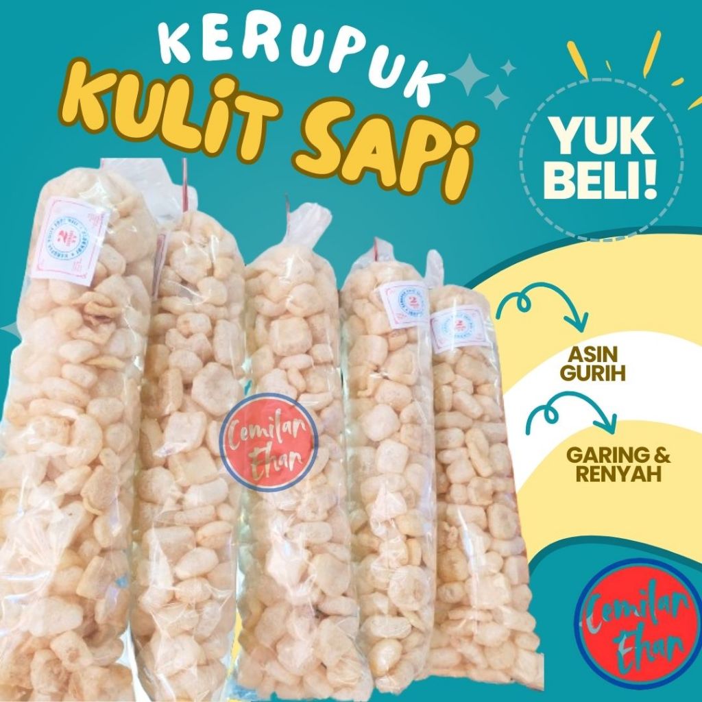 

KERUPUK KULIT SAPI - 250GR | DOROKDOK VIRAL RAMBAK ENAK MURAH HALAL