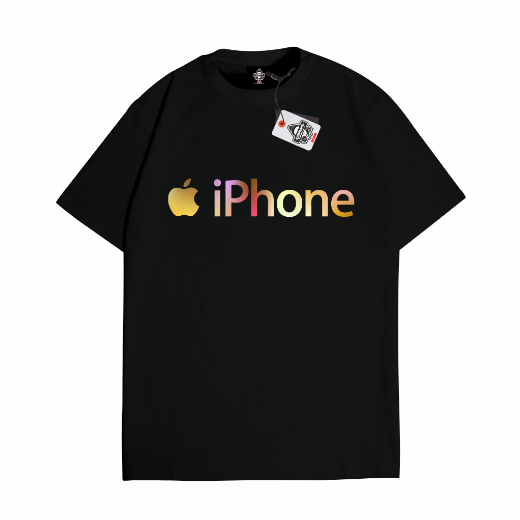 KARIMAKE Kaos Baju T Shirt Distro Unisex Gambar IPHONE APPLE LOGO