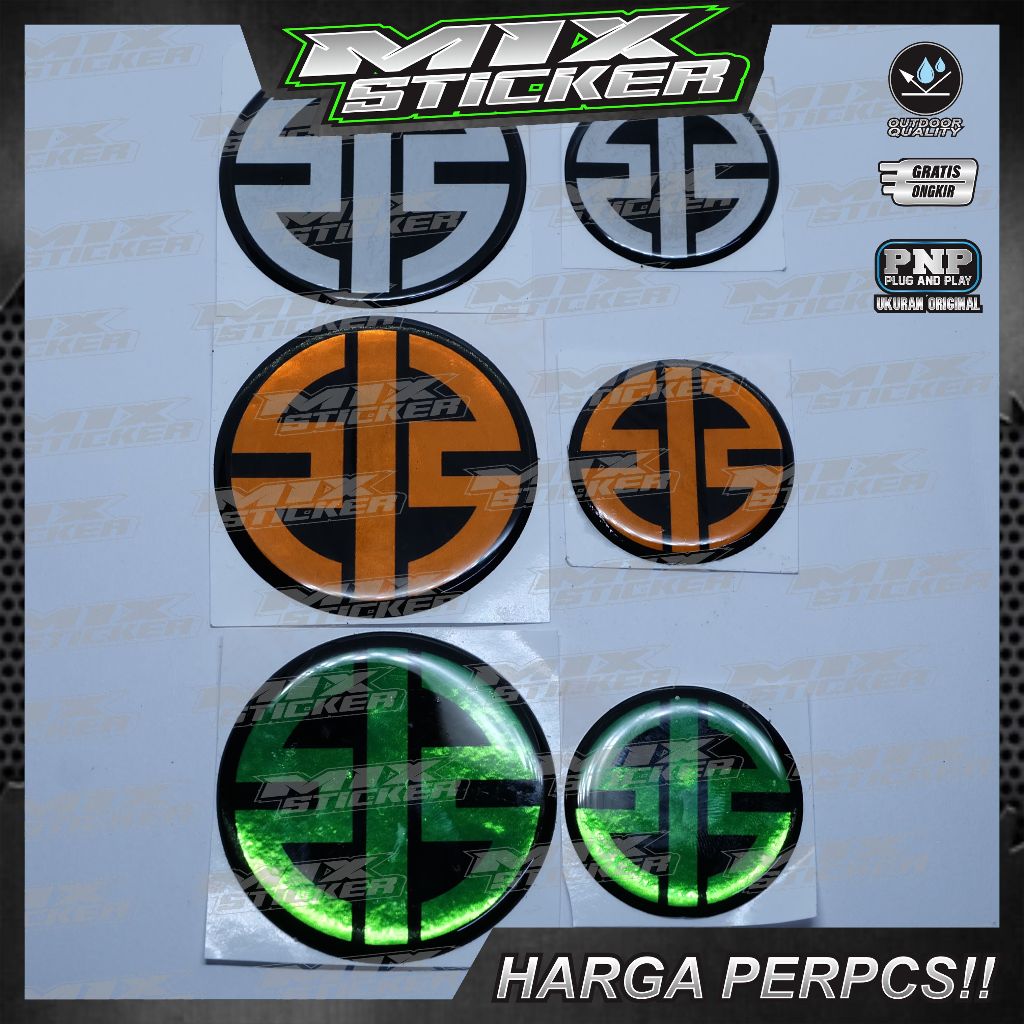 Emblem timbul New Kawasaki / emblem kawasaki bulat / emblem kawasaki h2