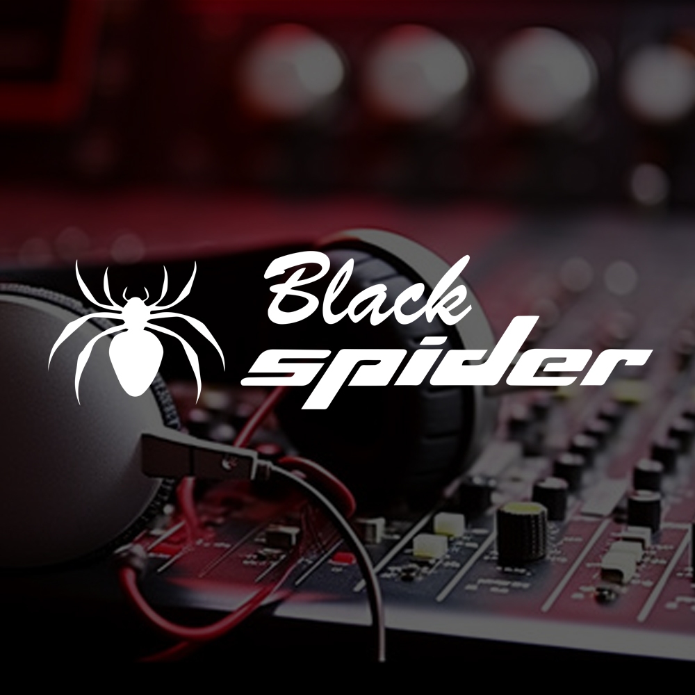 

cutting sticker hardcase cound system black spider .stiker label koper pelindung mixer black spider