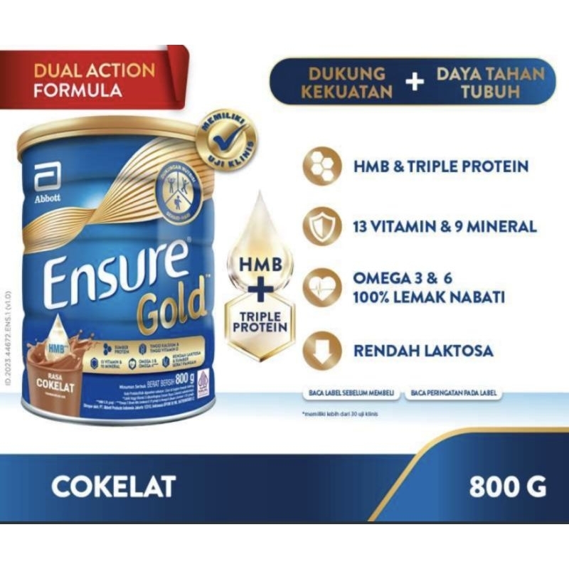 

Ensure Coklat 800 g (FREE BUBBLE + KARDUS )
