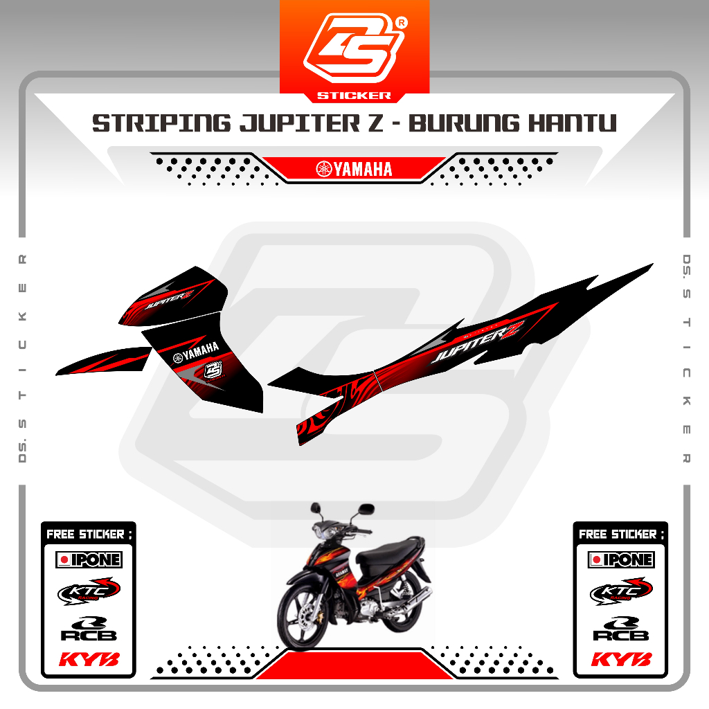Sticker striping motor jupiter z burhan Decal Striping Jupiter Z 5tp Burhan Premium Racing DS151224