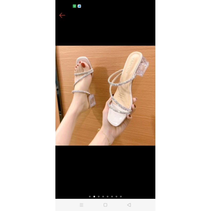 Sandal hak kaca 5cm andin