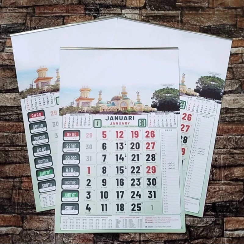 

Kalender Kerja Medium Warna Gambar Masjid 2025