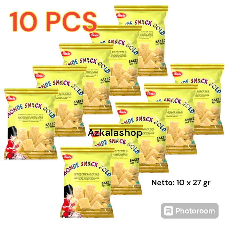 

10 pcs Monde Snack gold ( 10x 27gram)