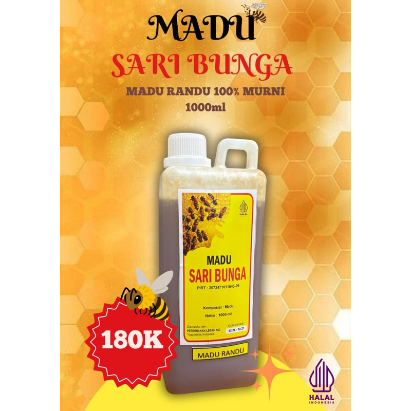 

Madu Randu 1000ml MURNI 100% TANPA CAMPURAN