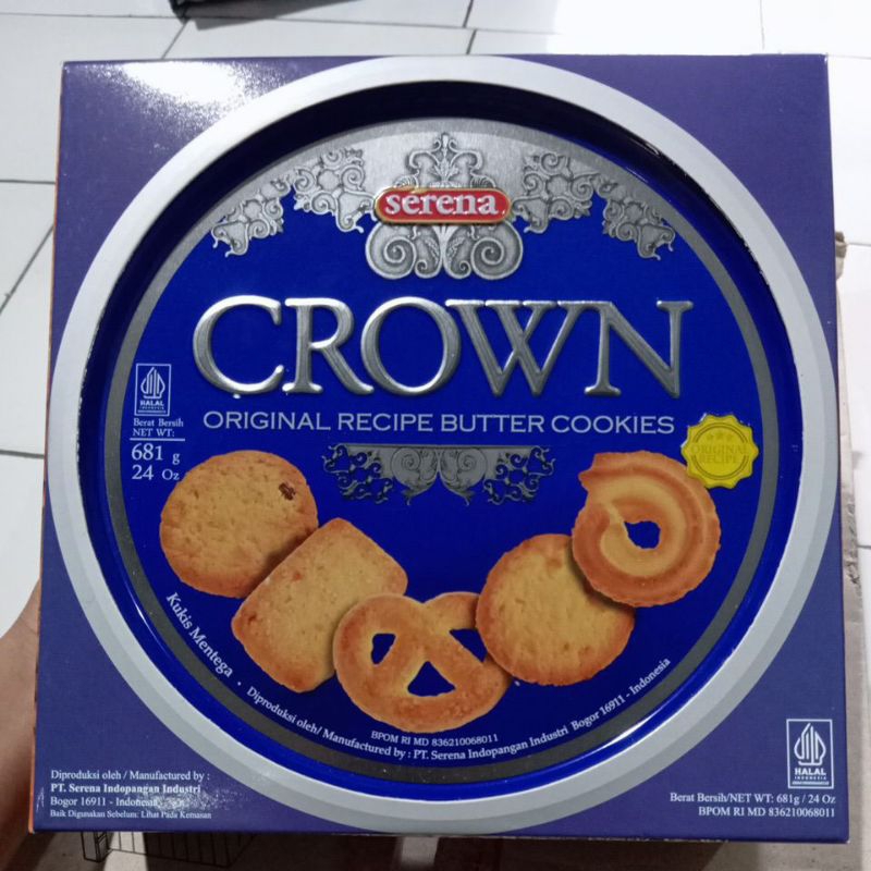 

Biskuit Serena Crown Butter Cookies 681gr original recipe kukis mentega