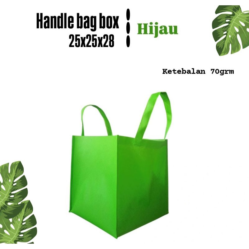 

(12pcs) Tas spunbond box nasi 25x25x28cm/Tas hajatan box nasi/goodie bag/Tas belanja