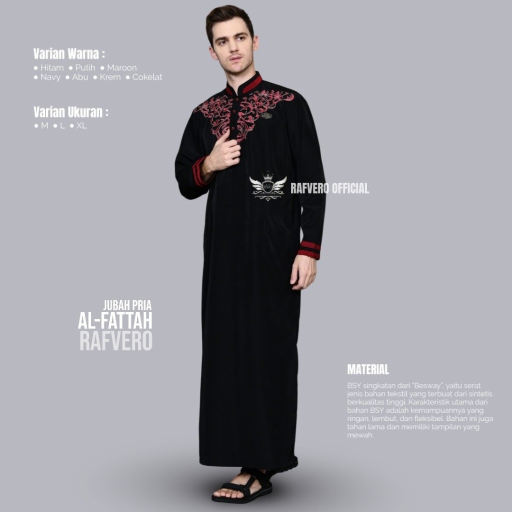 Jubah Pria ALFATTAH ORIGINAL RAFVERO - Jubah Premium
