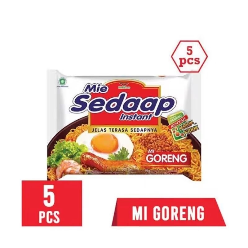 

Mie Sedaap Goreng paket 5pcs