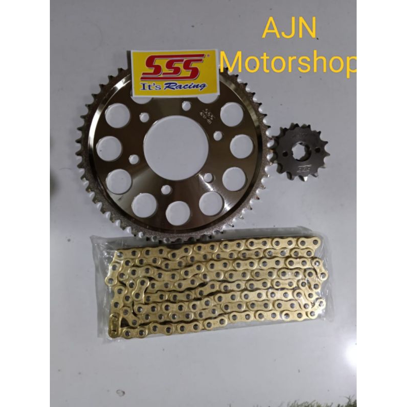 gear gir SSS 428 rantai gold Cb150r/Cbr 150 new  baut gir belakang 6