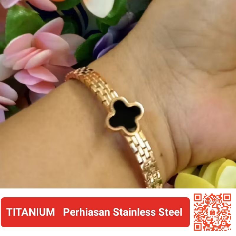 BANGLEACCESORIESPERHIASANTITANIUMCloverRolexRoseGoldPlatte17k