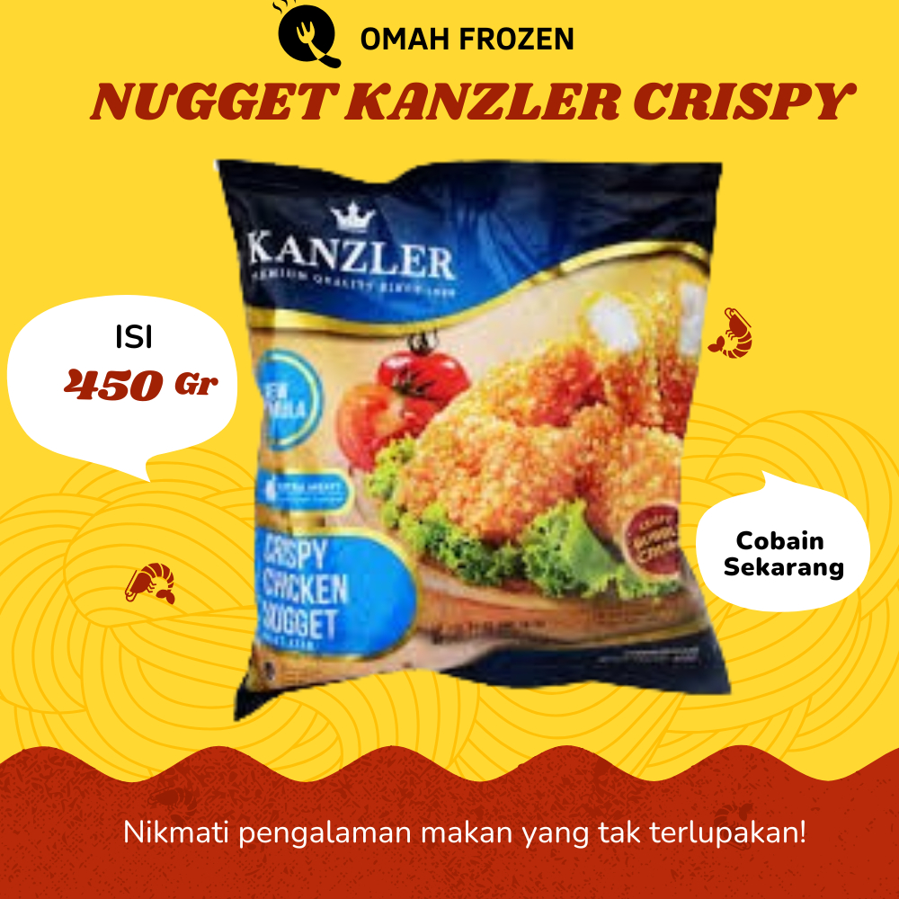 

KANZLER CRISPY CHICKEN NUGGET 450 GRAM NAGET frozen food makanan kemasan olahan