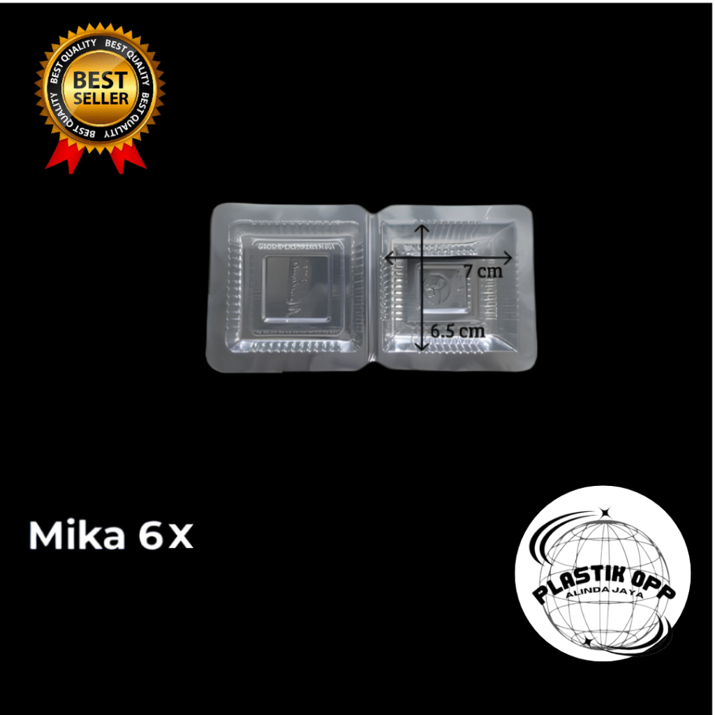 [50 PCS]_MIKA PLASTIK KUE 6X / MIKA 6X / Mika Mochi