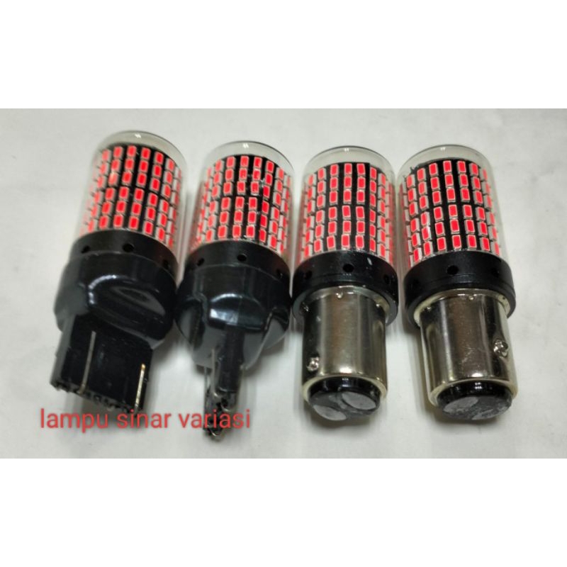 Lampu Rem 1157 & T20 144 LED 12v kedip sepasang RB5
