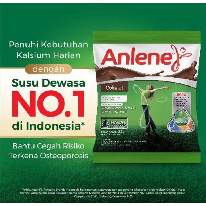 

Anlene actifit rasa coklat saset -susu Nutrisi Tulang, Sendi, Dan Otot