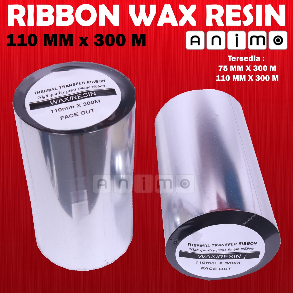 

YU RIBBON BARCODE WAX RESIN 110 X 300 METER - Ribbon Wax Resin 110x300 M