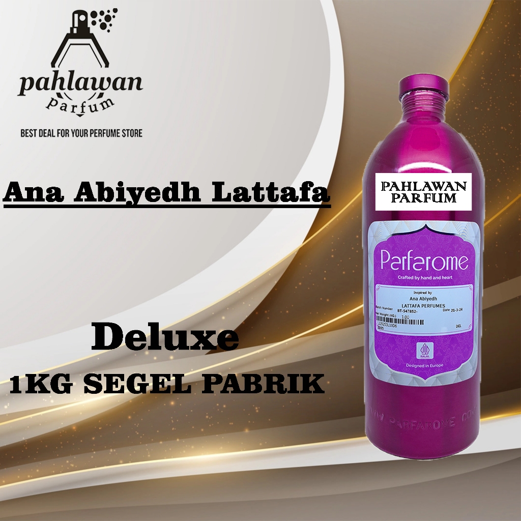 Ana Abiyedh Lattafa Parfarome Deluxe 1kg Segel Pabrik & 1kg Tidak Segel