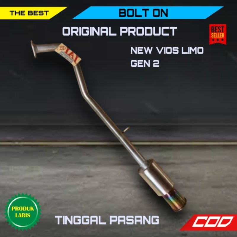 knalpot bolt on vios limo gen 2 dan gen 3