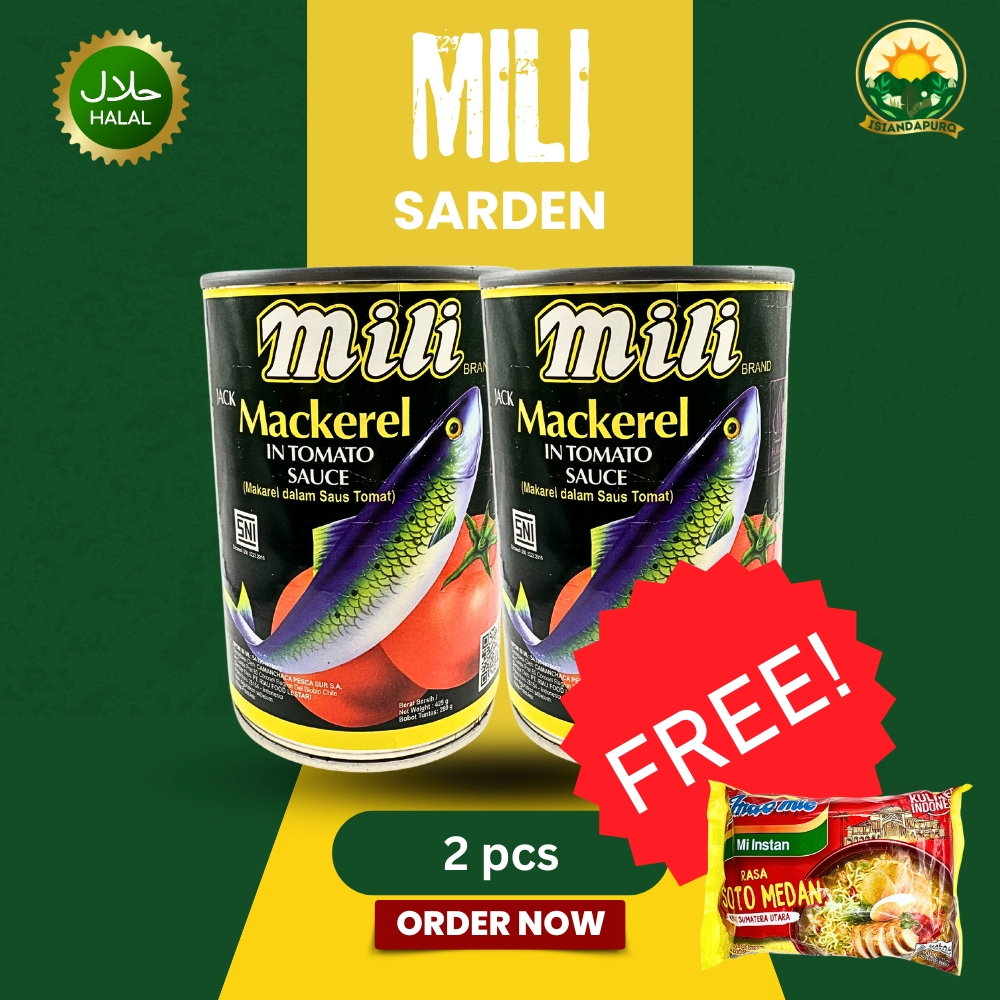 

Paket Hemat Sarden Mili Original 425 Gram / Tutup Putih / Ikan Besar / Expired 2027