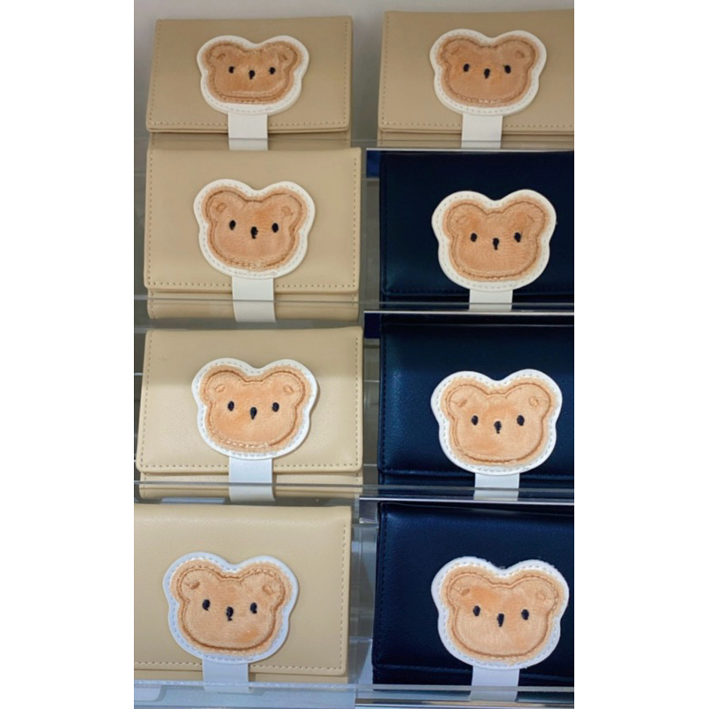 MINISO Dompet Lipat Trifold Fuzzy Bear 100% Original Official Miniso Diskon
